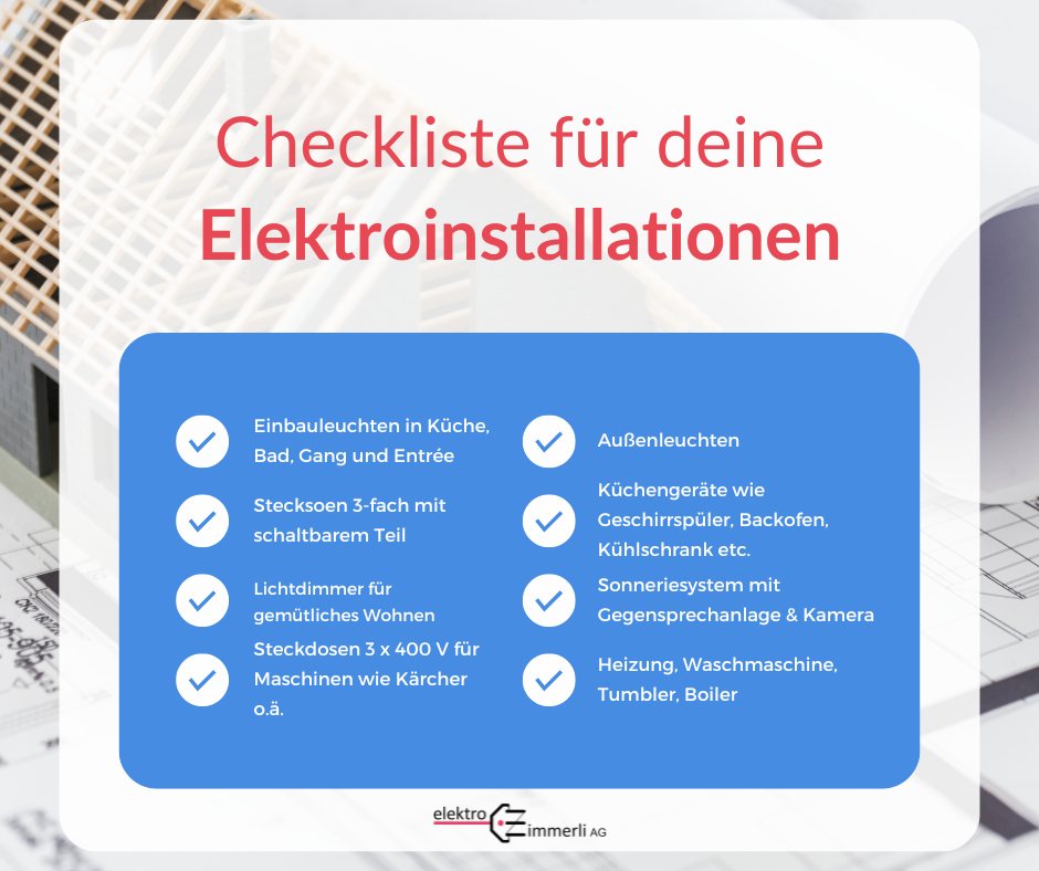Checkliste für deine Elektroinstallation