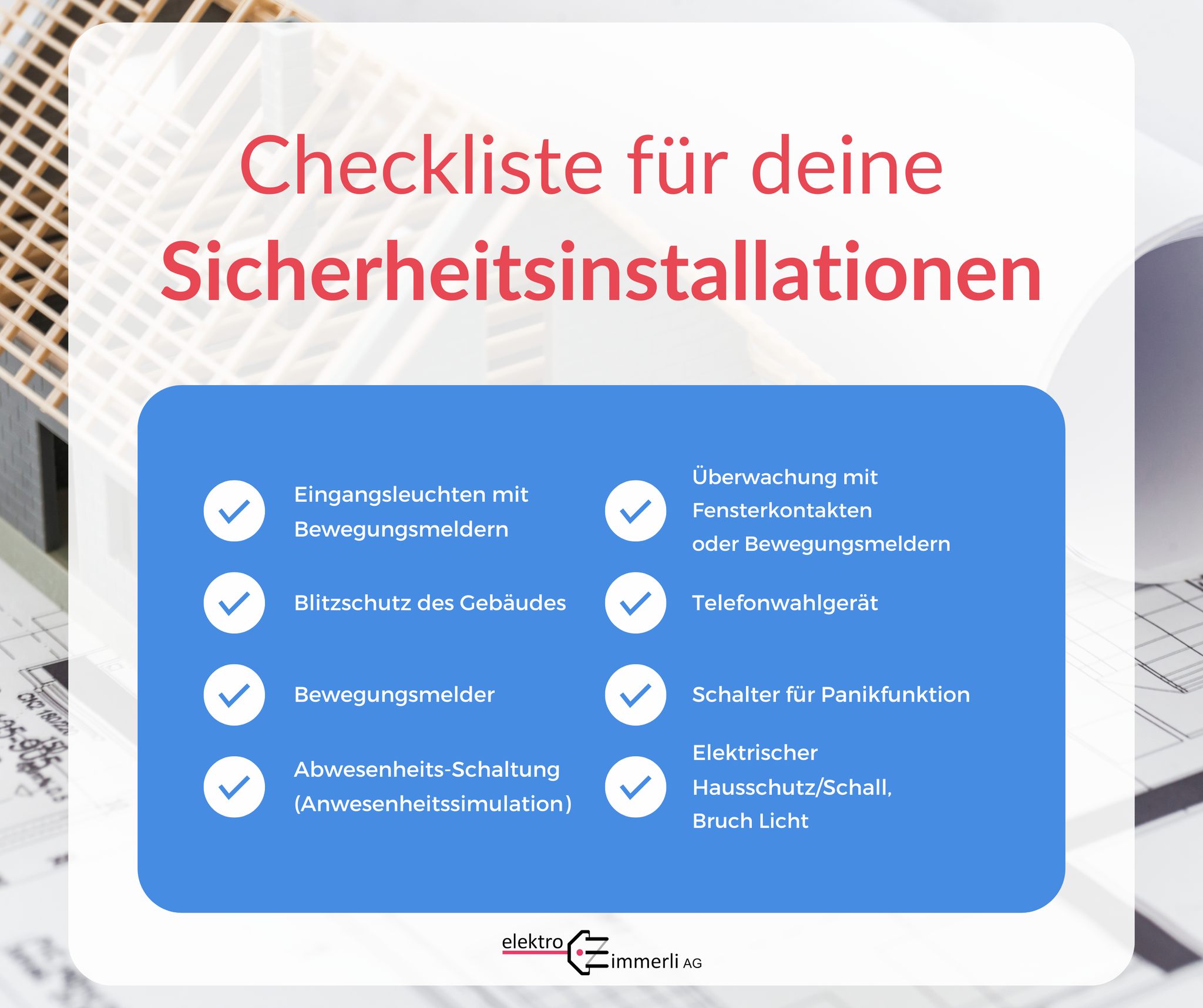 Checkliste für deine Sicherheitsinstallationen